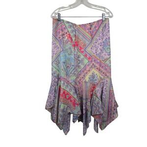 American Living Floral Paisley Chiffon Fairy Core Skirt Boho Cottagecore Vaca M